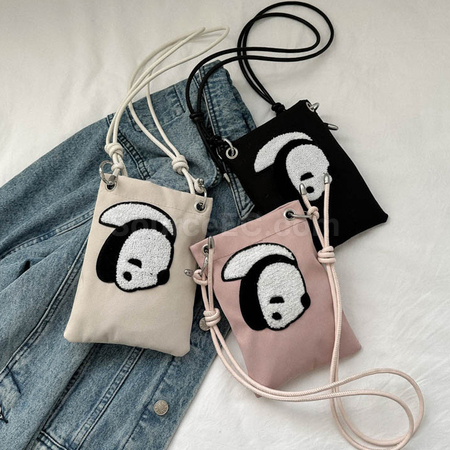 客製化貓熊輕便斜挎袋禮品