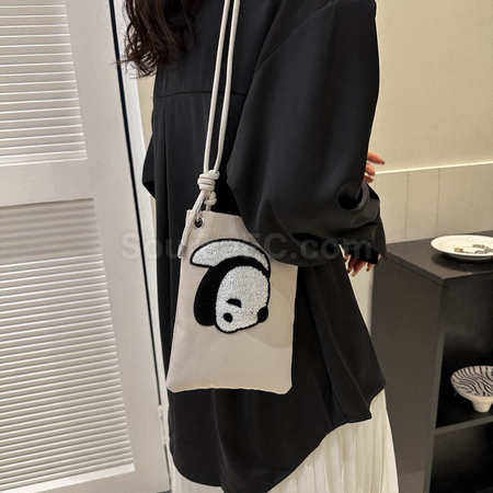 客製化貓熊輕便斜挎袋禮品