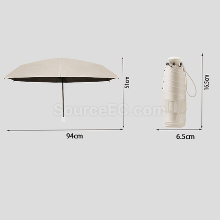客製化拎包五摺黑膠雨傘禮品