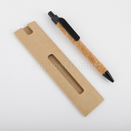 客製化小麥秸稈軟木按壓筆禮品