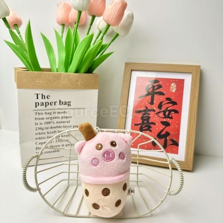 客製化珍珠奶茶吊飾鑰匙圈禮品