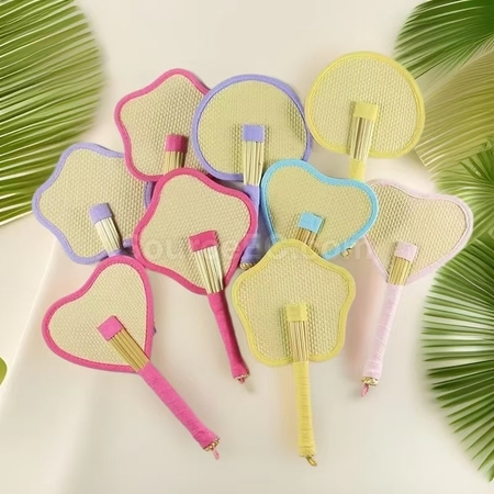 客製化手工編織蒲草扇禮品