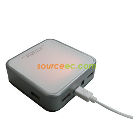 客製化幻彩燈鬧鐘USB分享器禮品