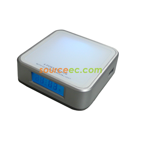 客製化幻彩燈鬧鐘USB分享器禮品