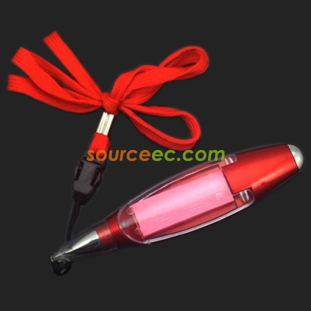 客製化掛繩便簽LED燈筆禮品