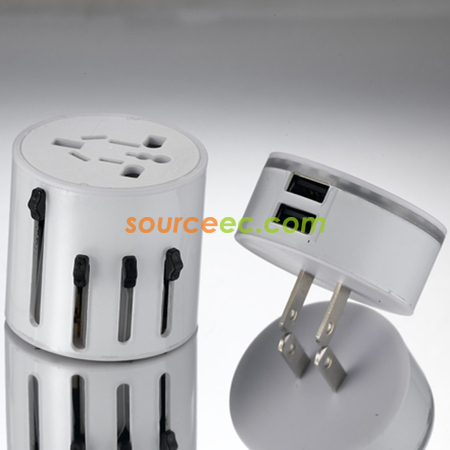 客製化3A雙USB發光轉換插禮品