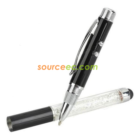 客製化LED+鐳射水晶筆禮品