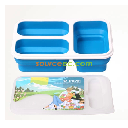 客製化折疊矽膠便當盒禮品