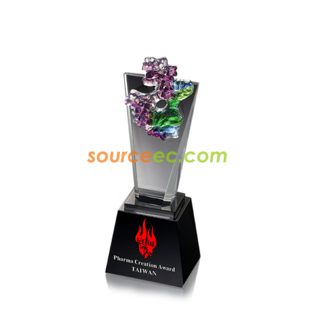 客製化琉璃水晶獎座-展望禮品