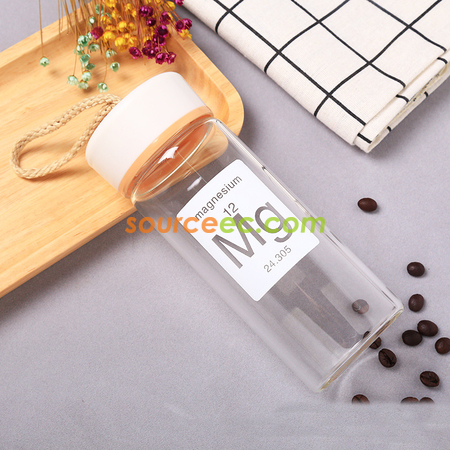 客製化400ML 木紋玻璃杯禮品