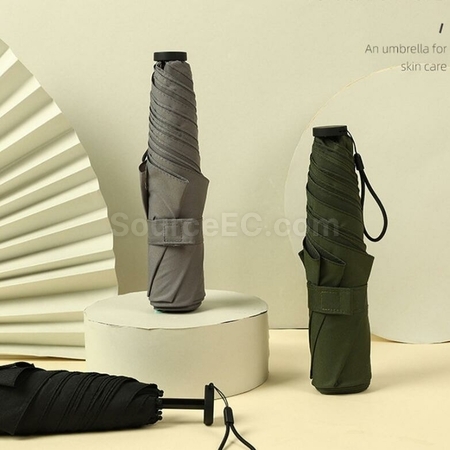 客製化超輕碳纖維三折便攜晴雨傘禮品