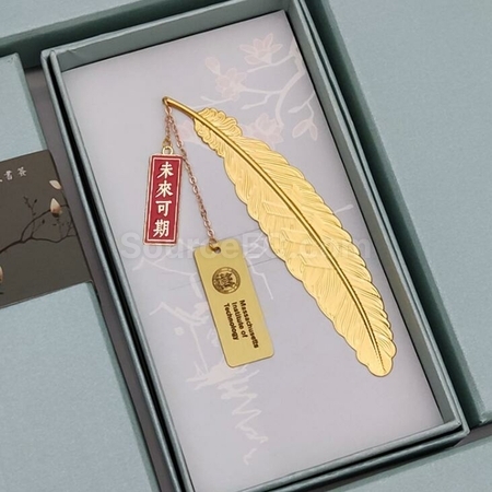客製化羽毛書籤禮盒禮品