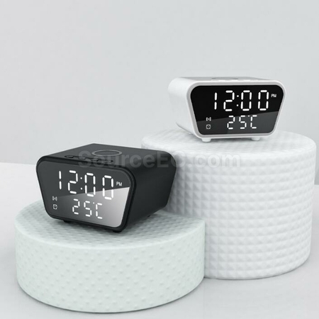 客製化多功能無線充電溫度時鐘禮品