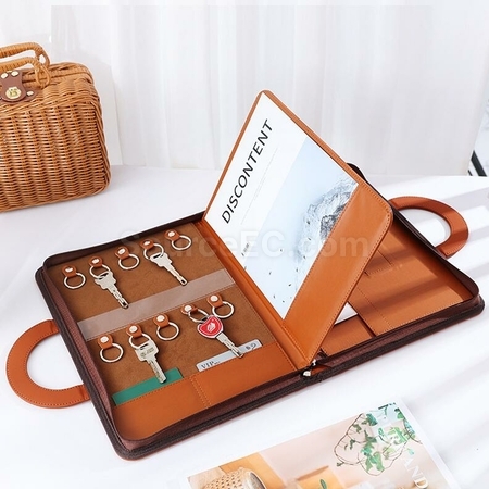 客製化仿羊皮件拉鏈包禮品