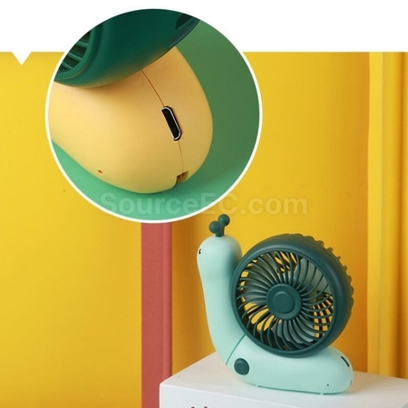 客製化蝸牛USB充電便攜小風扇禮品
