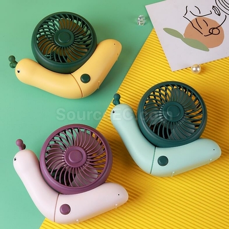 客製化蝸牛USB充電便攜小風扇禮品