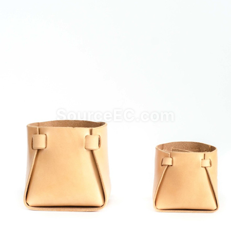 客製化PU皮件花籃禮品