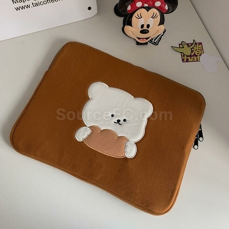 客製化刺繡小熊平板電腦包禮品