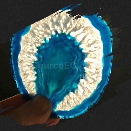 客製化個性瑪瑙電鍍金邊杯墊禮品