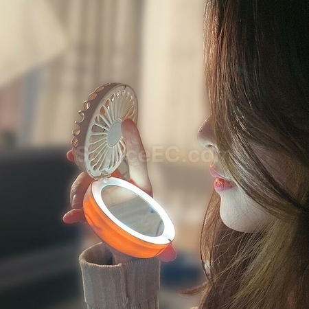 客製化二合一USB充電LED補光燈小風扇禮品