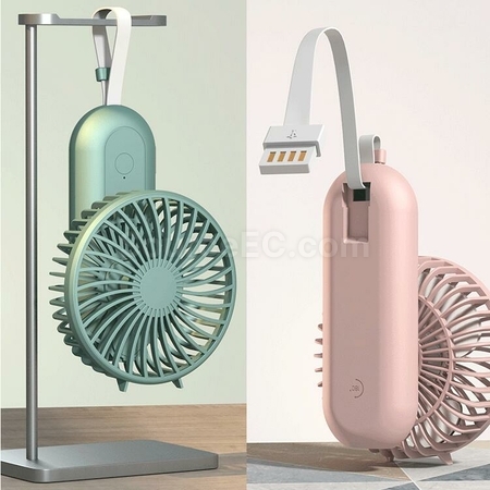 客製化旅行USB行動電源掛繩便攜小風扇禮品