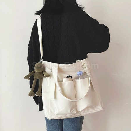 客製化客製化雙兜帆布斜挎單肩兩用包禮品