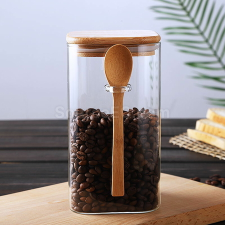 客製化木蓋木勺玻璃密封罐禮品