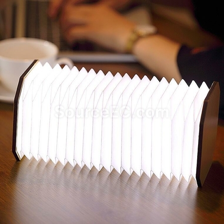 客製化充電木質風琴LED燈禮品