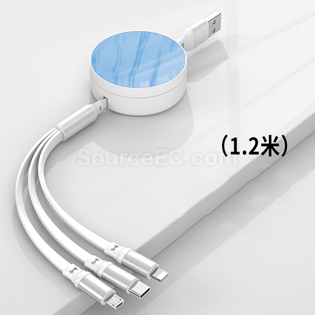 客製化三合一伸縮充電線禮品