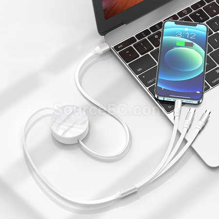 客製化三合一伸縮充電線禮品