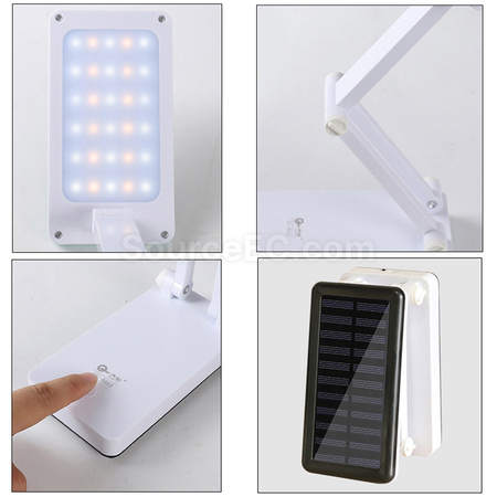 客製化太陽能+USB充電折疊護眼檯燈禮品