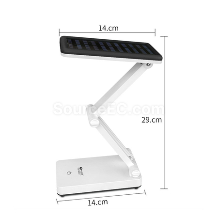 客製化太陽能+USB充電折疊護眼檯燈禮品