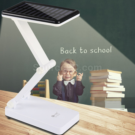 客製化太陽能+USB充電折疊護眼檯燈禮品