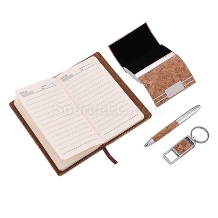 客製化鑰匙扣+卡片盒+筆記本+筆組合禮品套裝禮品