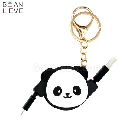 客製化卡通熊貓伸縮數據線禮品