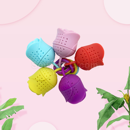 客製化玫瑰矽膠泡茶器禮品