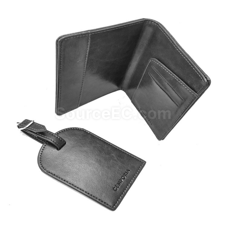 客製化PU行李牌護照套套裝禮品