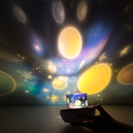 客製化七彩夢幻星空旋轉藍牙音箱禮品