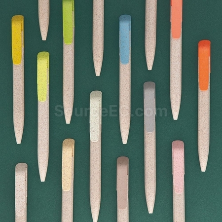 客製化麥稈拼色廣告筆禮品
