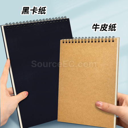 客製化上翻牛皮紙線圈本筆記簿禮品