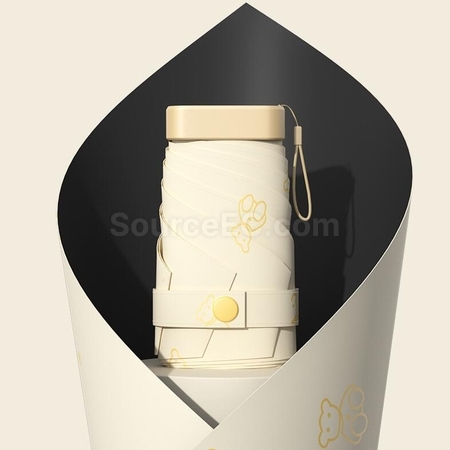 客製化卡片迷你便攜扁平睛雨傘禮品