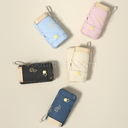 客製化卡片迷你便攜扁平睛雨傘禮品