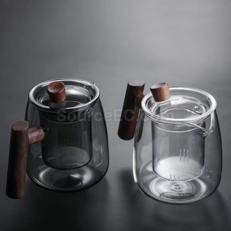 客製化玻璃耐熱茶水分離茶具套裝禮品