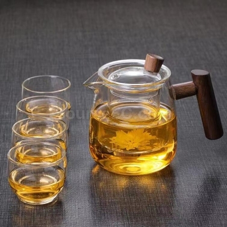 客製化玻璃耐熱茶水分離茶具套裝禮品