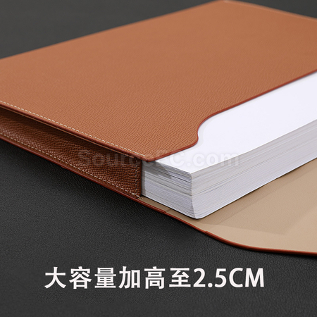 客製化帶風琴 PU A4文件夾禮品