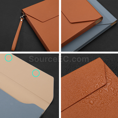 客製化帶風琴 PU A4文件夾禮品
