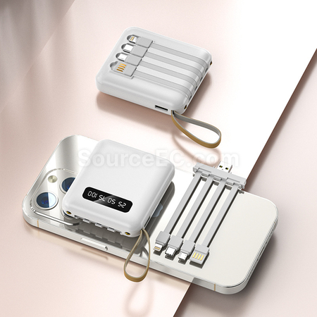 客製化自帶線移動電源禮品