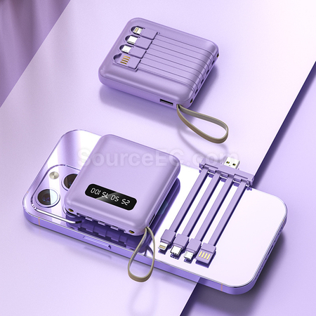 客製化自帶線移動電源禮品