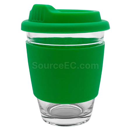 客製化玻璃咖啡杯-矽膠帶禮品
