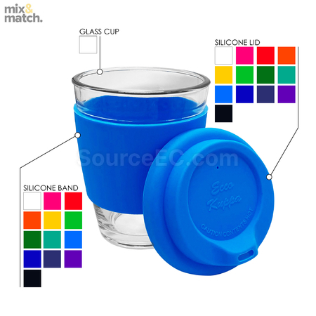 客製化玻璃咖啡杯-矽膠帶禮品
